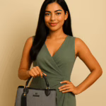 Trendy Grey Handbag for Women – Stylish & Compact (9.5″ x 7.5″)