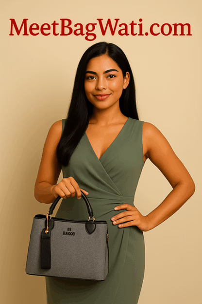 Trendy Grey Handbag for Women – Stylish & Compact (9.5" x 7.5") - Image 2