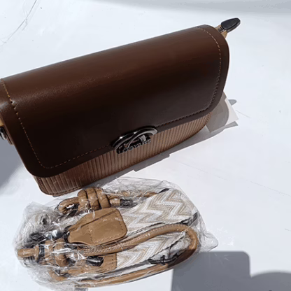 Brown & Pink Mini Sling Bag for Women – Cute & Compact by LOSYARS (9" x 6") (Copy) - Image 3