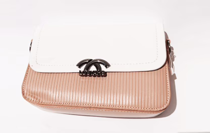White & Pink Mini Sling Bag for Women – Cute & Compact by LOSYARS (9" x 6") - Image 2