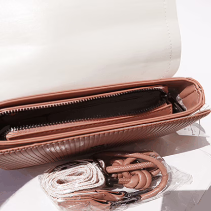 White & Pink Mini Sling Bag for Women – Cute & Compact by LOSYARS (9" x 6") - Image 3