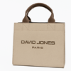 David Jones Beige Tote Bag for Women – Classy & Roomy (11" x 10")