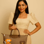 Oversized Brown Tote Bag for Women – Quirky & Stylish (22″ x 13.5″)
