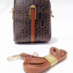 Mini Logo Print Sling Pouch – Brown & Bold (7.5″ x 6″)