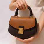 Mini Brown Structured Handbag – Luxe Look, Compact Size (6″ x 5″)