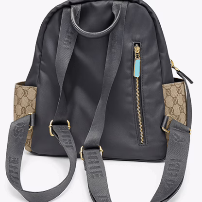 Trendy Black & Brown Backpack for Women – Cute & Spacious (13" x 13.5") - Image 3
