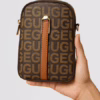 Mini Logo Print Sling Pouch – Brown & Bold (7.5" x 6")