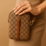 Mini Sling Pouch – Brown & Bold (7.5″ x 6″)