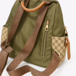 Trendy Green & Brown Backpack for Women – Cute & Spacious (13″ x 13.5″)