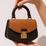 Mini Brown Structured Handbag – Luxe Look, Compact Size (6″ x 5″)
