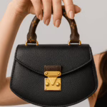 Mini Black Structured Handbag – Luxe Look, Compact Size (6″ x 5″)