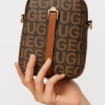 Mini Logo Print Sling Pouch – Brown & Bold (7.5″ x 6″)