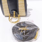 Mini Woven Top Handle Bag – Cute & Compact with Black Trim (5.5″ x 5.5″)
