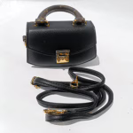 Mini Black Structured Handbag – Luxe Look, Compact Size (6″ x 5″)
