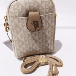 Mini Sling Pouch – Light Brown & Bold (6″ x 7.5″)