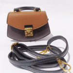 Mini Brown Structured Handbag – Luxe Look, Compact Size (6″ x 5″)