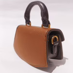 Mini Brown Structured Handbag – Luxe Look, Compact Size (6″ x 5″)