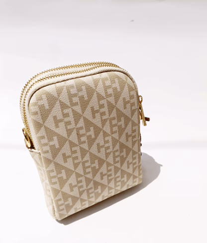Mini Sling Pouch – Light Brown & Bold (6" x 7.5") - Image 2